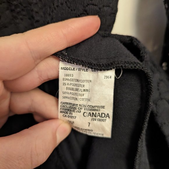 90s Vintage Le Chateau Lace Dress - Size 7, Made in Canada - Picture 4 of 6